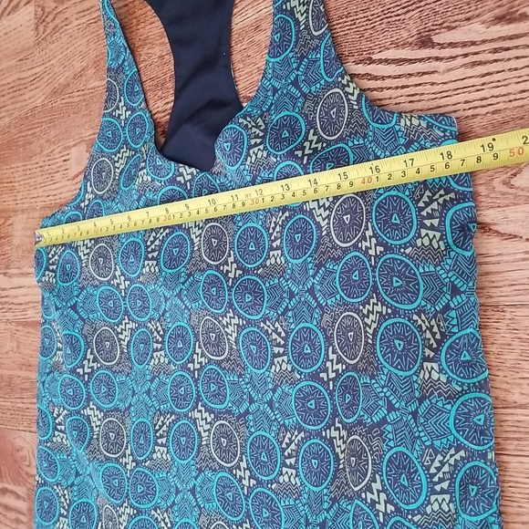 (M) NWT RVCA Glenn Racerback Flowy Front Slit Printed Maxi Dress Vacation Summer - Picture 9 of 13